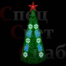 Светодиодная уличная гирлянда на ель с синими оленями