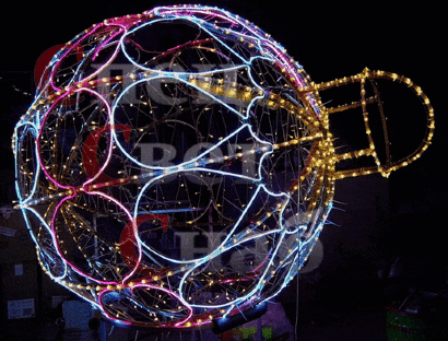 Световая фигура шар "Теплая изморозь" 2.4м